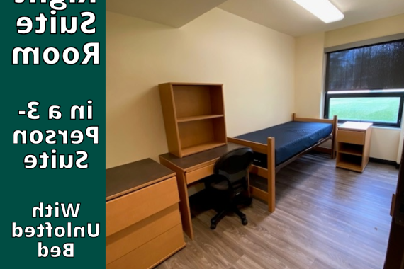 Right Suite Room in 3-Person Suite with Unlofted Bed